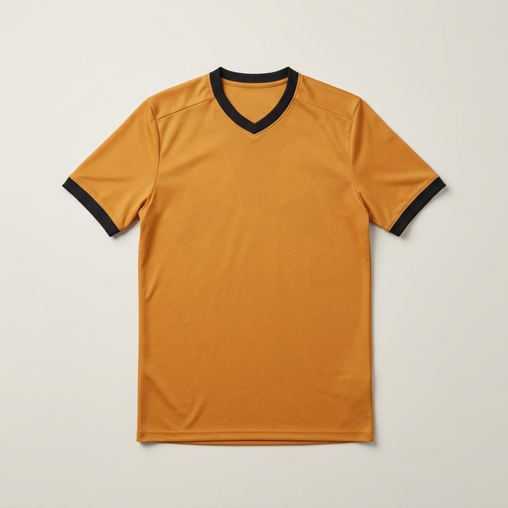 Sunset amber and black original theme training jersey laid flat